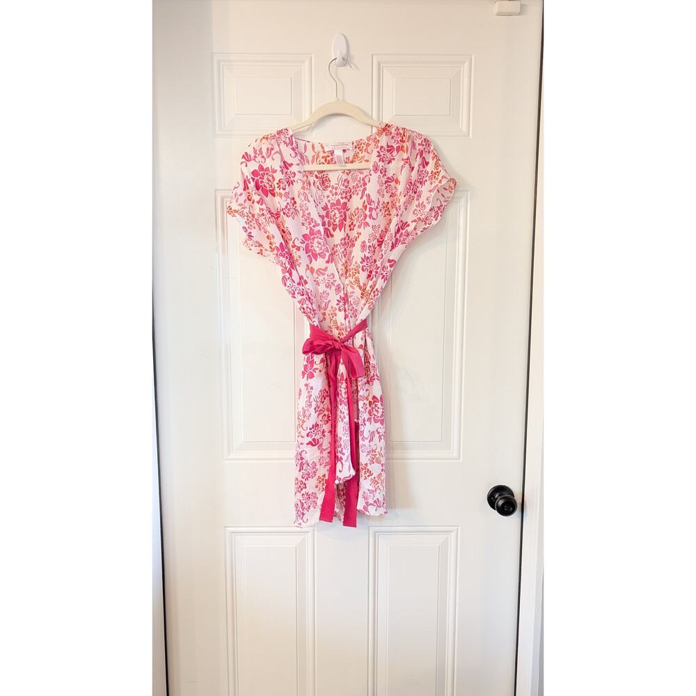 Oscar de la Renta Pink Label Floral Nightgown Robe Set Medium Vintage Lingerie - Picture 7 of 9